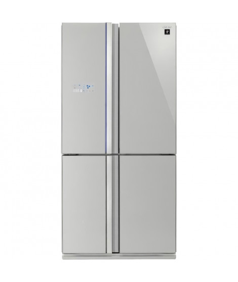 SHARP - SJ-FS810VSL - Réfrigérateur Multi-portes - 600L (393L+207L) - Froid ventilé No Frost - L89,2cm x H183cm - Silver