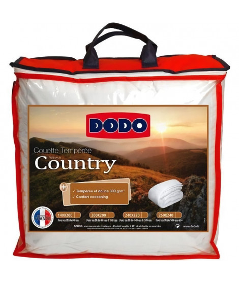 DODO Couette tempérée Country - 240 x 260 cm - Blanc