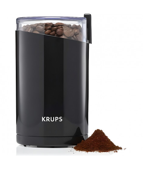 KRUPS F2034210 Fast Touch Moulin a café électrique, Broyeur a grains, Capacité 85 g, Idéal pour moudre du café grain ou autre