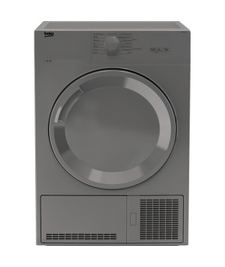 Seche-linge a condensation BEKO DB7111PA0S - 7 kg - L60cm - Classe B - Tambour Aquawave - Inox et silver