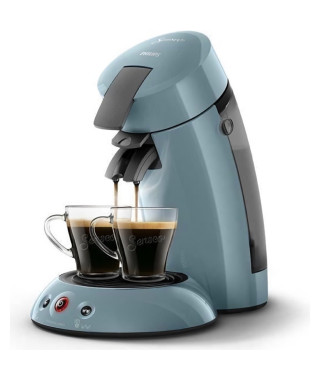 Machine a café dosette SENSEO ORGINAL Philips HD6553/21, Booster d'arômes, Crema plus, 1 ou 2 tasses, Bleu Gris