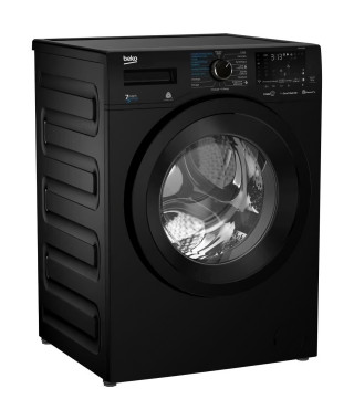 Lave-linge séchant BEKO HWD7527BB - Lavage 7 kg / séchage 5 kg - Induction - L60 cm - 1200 trs/min - Noir