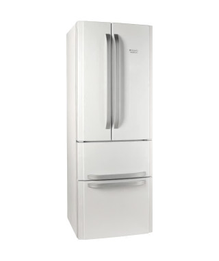 HOTPOINT E4DWC1 - Réfrigérateur multi-portes - 399L (292+107) - Froid ventilé - L 70cm x H 195.5cm - Blanc