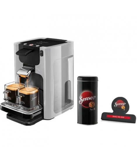 Machine a café dosette SENSEO Philips Quadrante HD7866/11 + Boîte de rangement dosettes + Pince fraîcheur, Booster d'arômes