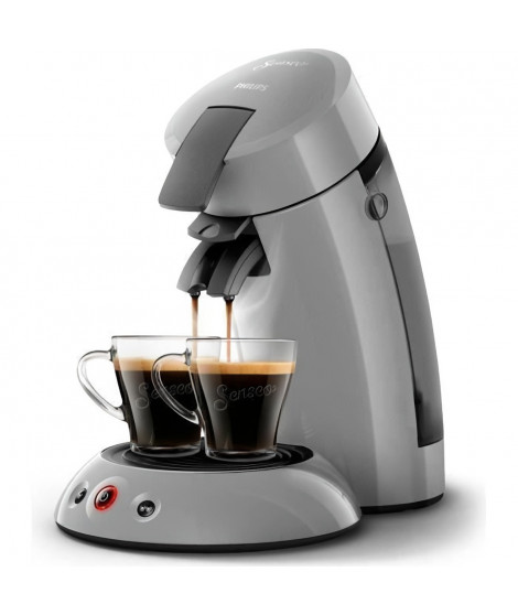 Machine a café dosette SENSEO ORIGINAL Philips HD6553/71, Booster d'arômes, Crema Plus (mousse plus dense), 1 a 2 tasses, Gris