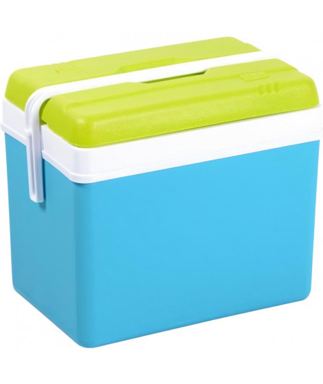 EDA PLASTIQUE Glaciere Promotion - Conservation au frais 10H - Bleu turquoise et vert anis - 35 L