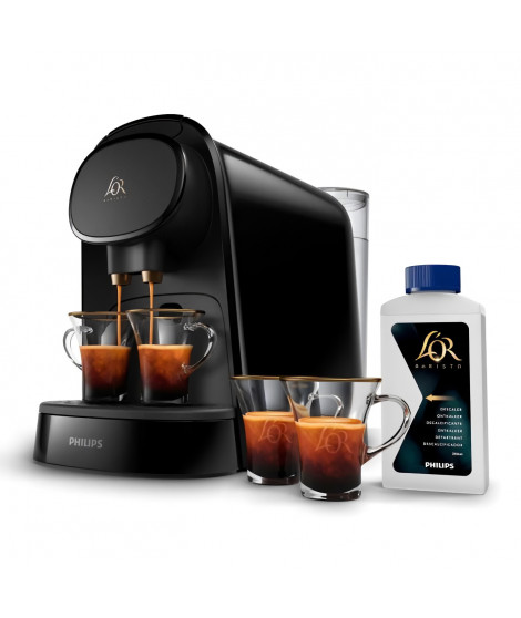 Machine a capsules L'OR BARISTA Philips LM8012/61, 9 capsules, Double espresso ou 2 espressos a la fois, Détartrant et tasses…