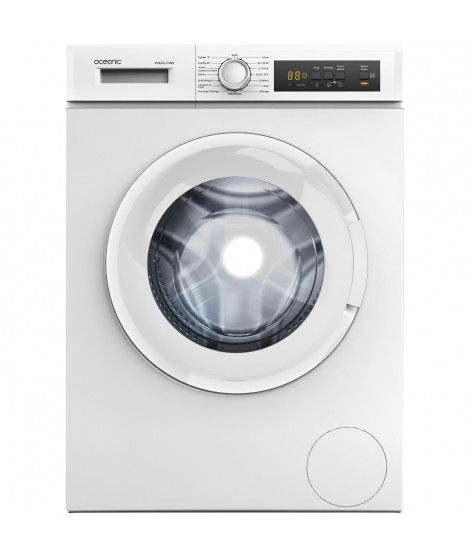 Lave-linge hublot OCEANIC OCEALL714W - 7 kg - L 59,7 cm - 1400 tours/min - Blanc