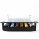 HiveNets Nespresso Porte Capsule de Café Pod Support de Tiroir de Rangement en Verre Trempé en Cristal pour 60 Pcs