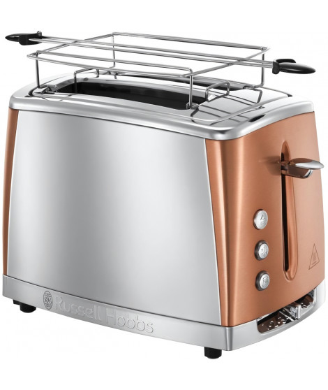 RUSSELL HOBBS 24290-56 - Toaster Luna - Technologie Fast Toast - Inox & Cuivré Rosé