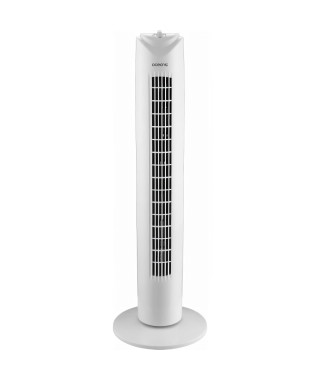 Ventilateur colonne OCEANIC - 45W - Hauteur 81 cm - 3 vitesses - Oscillant - Minuterie - Blanc