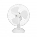 Ventilateur de table OCEANIC - 30W - Diametre 23 cm - 2 vitesses - Oscillant - Blanc