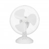 Ventilateur de table OCEANIC - 30W - Diametre 23 cm - 2 vitesses - Oscillant - Blanc