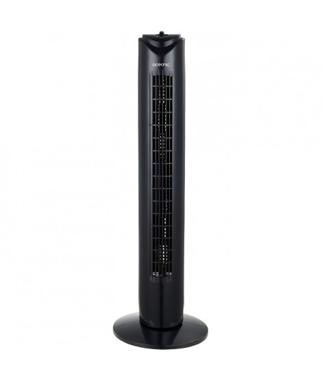 Ventilateur colonne OCEANIC - 45W - Hauteur 81 cm - 3 vitesses - Oscillant - Minuterie - Noir