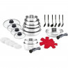 ART & CUISINE AC24BPS - Batterie de cuisine 28 pieces - Tous feux dont induction - Inox