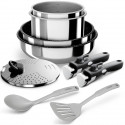 BACKEN 392009 - Batterie de cuisine - Set de Poeles et Casseroles - Inox - 9 Pieces - Tous Feux dont Induction