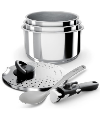 BACKEN  391106 - Set de Casseroles - Inox - 6 Pieces - Tous Feux dont Induction