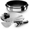 BACKEN 391505  - Set de Poeles - Inox -  5 Pieces - Tous Feux dont Induction