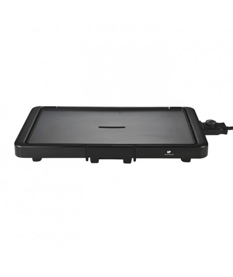 CONTINENTAL EDISON Plancha Electrique PL51 - Grande Surface de Cuisson - 2200W - Noir