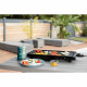 CONTINENTAL EDISON Plancha Electrique PL51 - Grande Surface de Cuisson - 2200W - Noir
