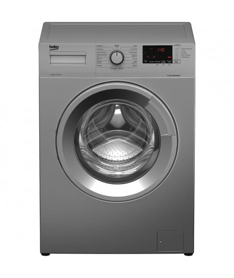 Lave-linge hublot BEKO WM1015CHS - 10 kg - Induction - 1200 trs/min - Silver