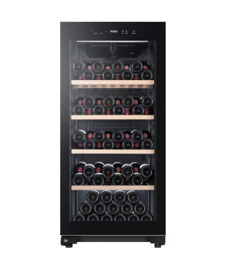 HAIER HWS116GAE - Cave a vin de vieillissement - Pose libre - 116 bouteilles H126.5 x L59,5 cm - Noir