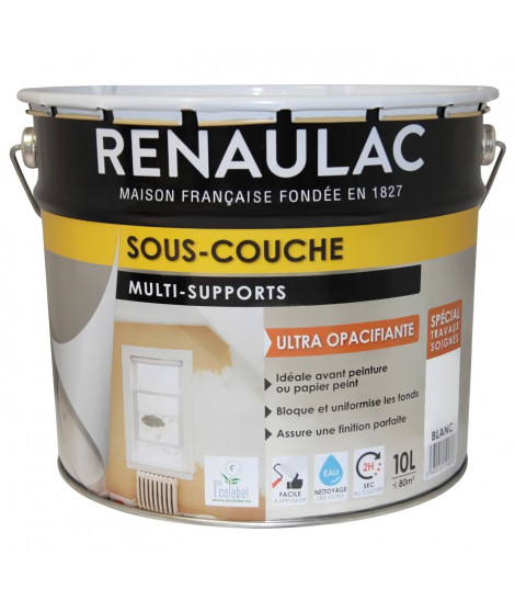RENAULAC Sous-couche multi-supports - 10 L - Blanc
