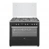 CONTINENTAL EDISON Cuisiniere piano four multifonctions catalyse 100L affichage digital L90 xH85 cm  NOIR MAT ET INOX