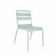 Lot de 4 chaises de jardin - Acier - Vert Céladon