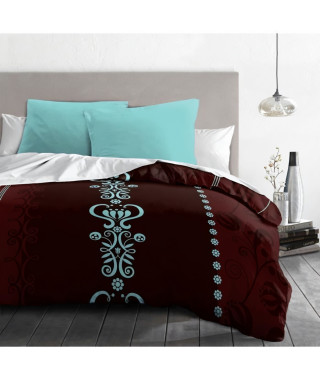 JULIETTE BLUE Parure de couette Microfibre - Chocolat - 220x240 cm