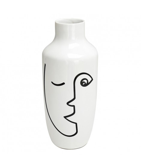 ARTY M6 Vase céramique - Blanc et noir