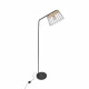 COREP Lampadaire en métal Indah - H 171 cm - E27 - 60 W - Noir mat