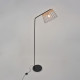 COREP Lampadaire en métal Indah - H 171 cm - E27 - 60 W - Noir mat