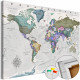 Tableau en liège - World Destinations (1 Part) Wide [Cork Map]