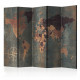 Paravent 5 volets - Room divider – Map in browns and greys