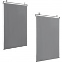 Lot de 2 stores enrouleurs gris pour pergola