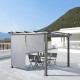 Lot de 2 stores enrouleurs gris pour pergola