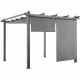 Lot de 2 stores enrouleurs gris pour pergola