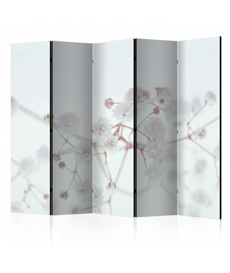 Paravent 5 volets - White Flowers II [Room Dividers]