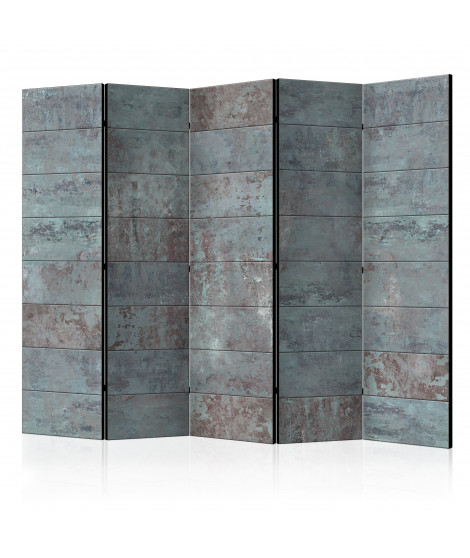 Paravent 5 volets - Turquoise Concrete II [Room Dividers]