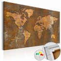 Tableau en liège - Rusty World [Cork Map]