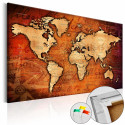 Tableau en liège - Amber World [Cork Map]