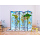 Paravent 5 volets - World Map for Kids II [Room Dividers]