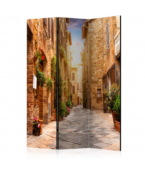 Paravent 3 volets - Colourful Street in Tuscany [Room Dividers]