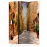 Paravent 3 volets - Colourful Street in Tuscany [Room Dividers]