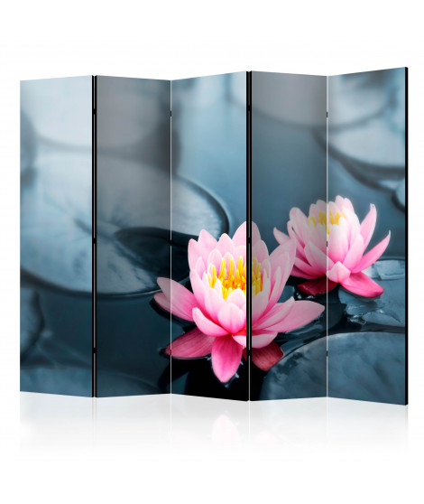 Paravent 5 volets - Lotus blossoms II [Room Dividers]