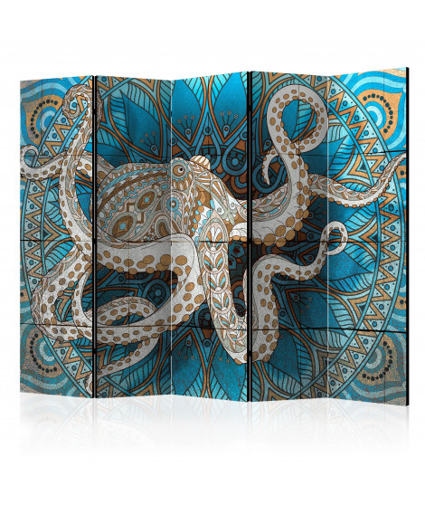 Paravent 5 volets - Zen Octopus II [Room Dividers]