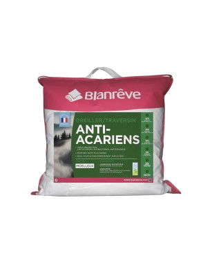 BLANREVE Lot de 2 oreillers anti-acariens 60 cm