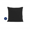 Lot de 2 taies carrées 100% coton - Noir - 63x63 cm