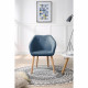 Fauteuil CANDY - Tissu polyester bleu - Scandinave - L 42 x P 60 x H 79 cm